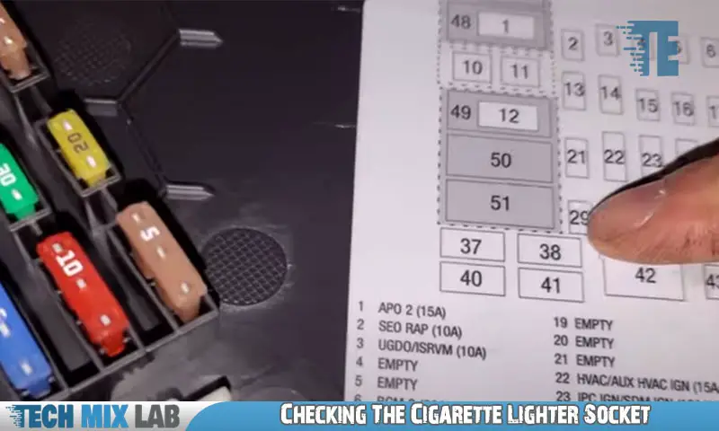 Checking The Cigarette Lighter Socket