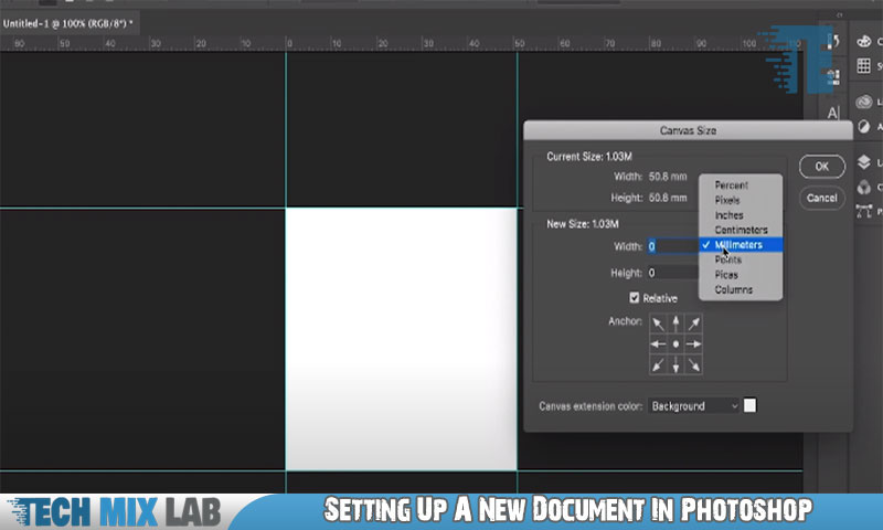 Setting Up A New Document In Photoshop
