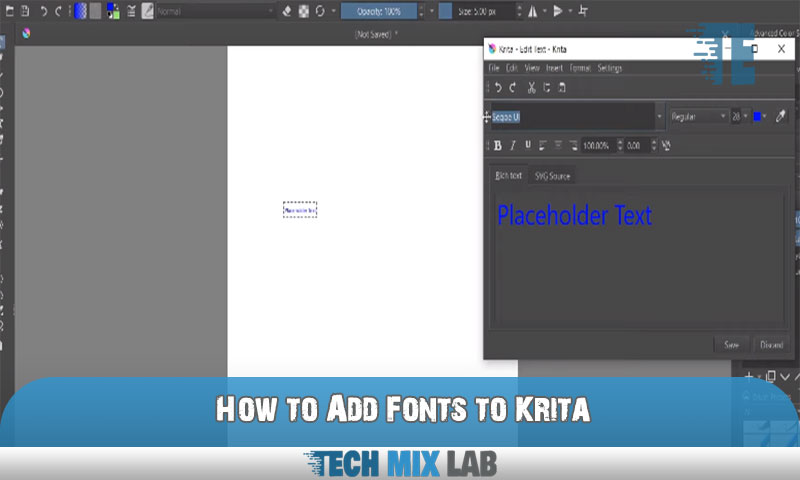 How to Add Fonts to Krita