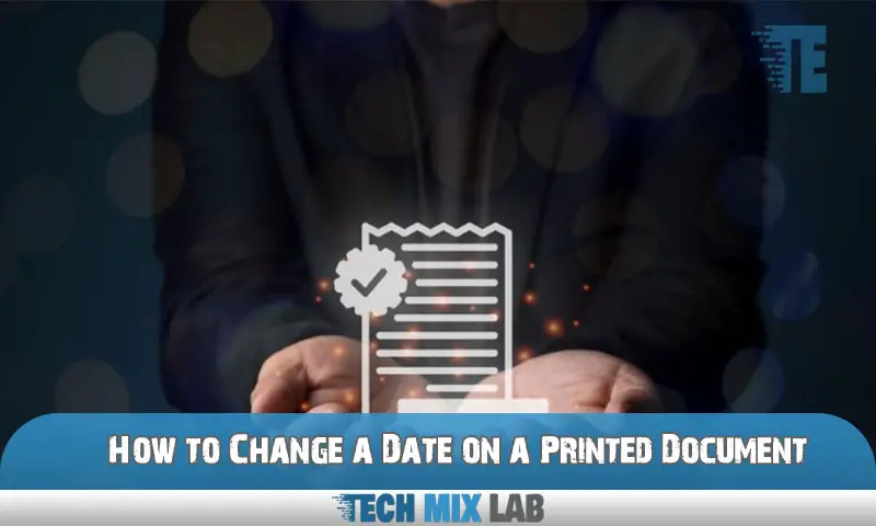 How to Change a Date on a Printed Document