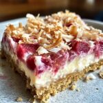 Coconut Cream Rhubarb Dream Bars