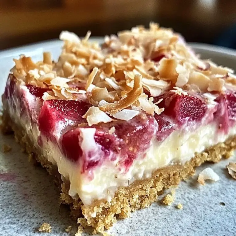 Coconut Cream Rhubarb Dream Bars